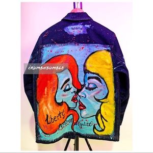 Hand Painted Vintage Ralph Lauren Denim Jacket.